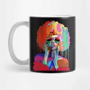 Juneteenth Black Women Afro Hair Pop Art Black History Mug